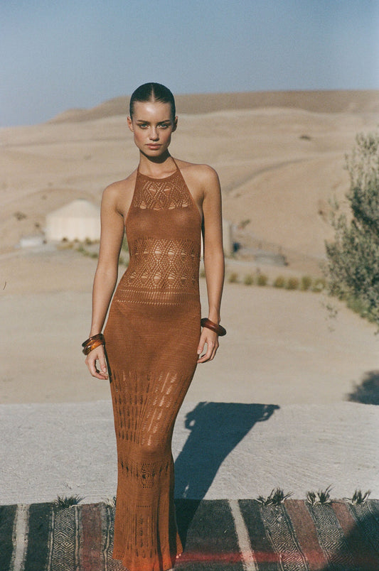 SAHRA. Tormenta en el desierto. Vestido largo Maxi.